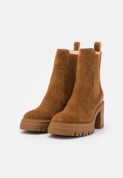 Pier One Leather - Bottines À Talons Hauts - Cognac -Pier One 2be65df1ec21468c939e38989695e7b8