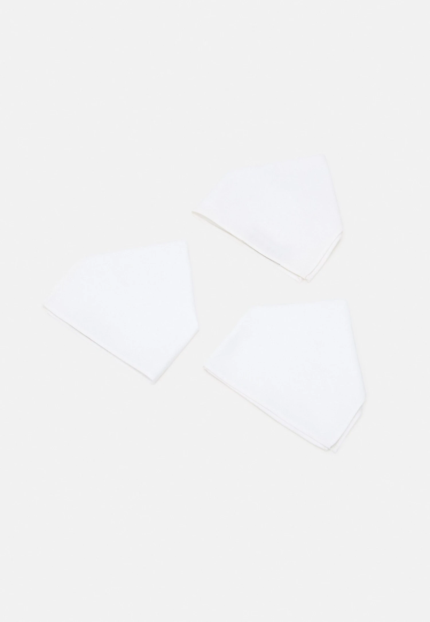 Pier One Cotton 3 Pack - Mouchoir De Poche - White 1 Pier One Cotton 3 Pack - Mouchoir De Poche - White