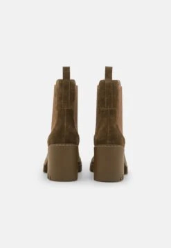 Pier One Leather - Bottines À Talons Hauts - Khaki -Pier One 82e4380308ac44f19d33d6cff9f92202