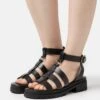 Pier One Leather - Sandales - Black