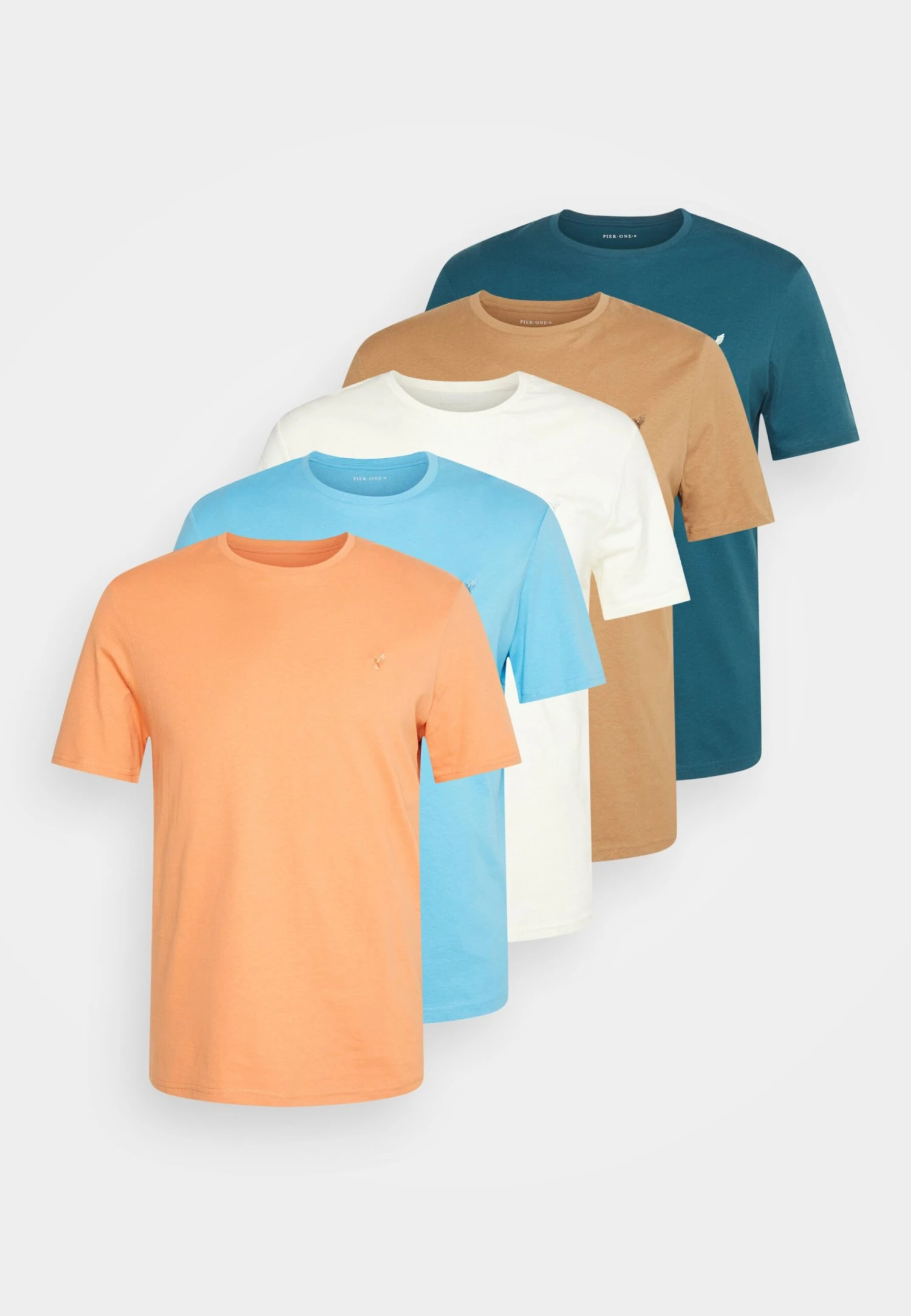 Pier One Unisex 5 Pack - T-Shirt Basique - Off-White/Tan/Orange 6 Pier One Unisex 5 Pack - T-Shirt Basique - Off-White/Tan/Orange – Image 6