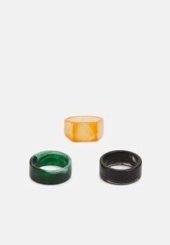 Pier One 3 Pack - Bague - Black/Green/Orange