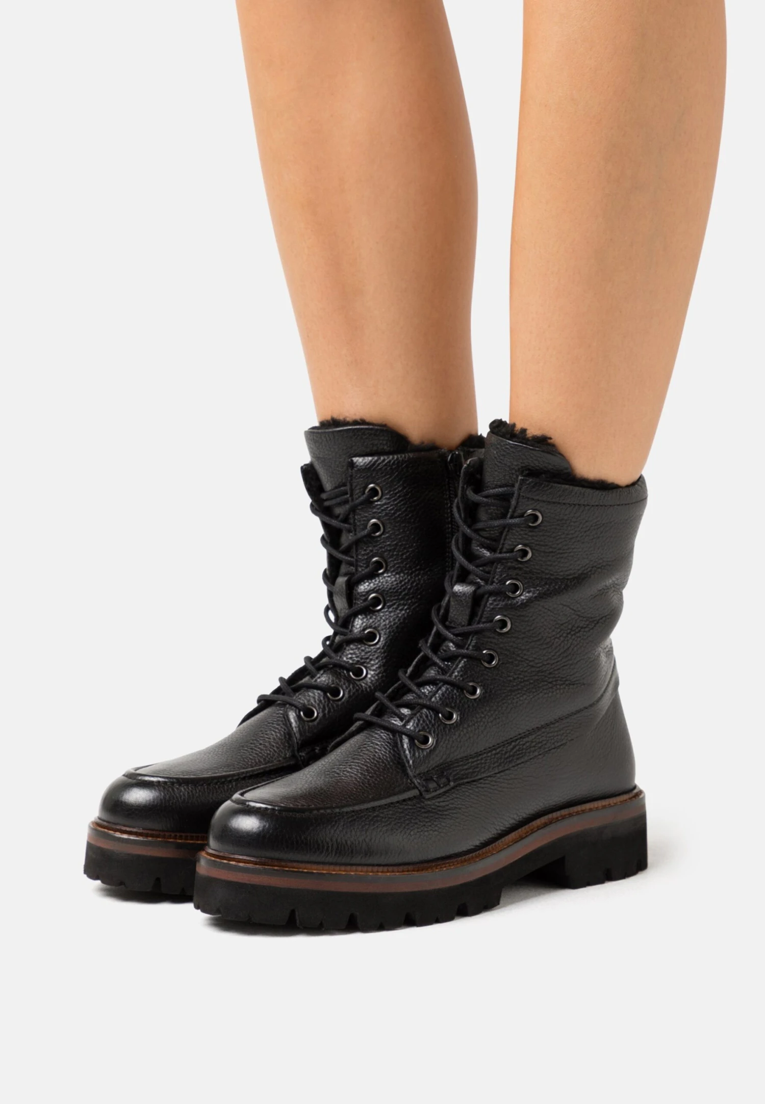 Pier One Leather Winter Boot - Bottines À Lacets - Black 1 Pier One Leather Winter Boot - Bottines À Lacets - Black