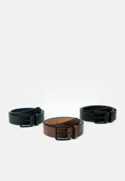 Pier One 3 Pack - Ceinture - Black - 802_Brown - 702_Dark Blue - 503